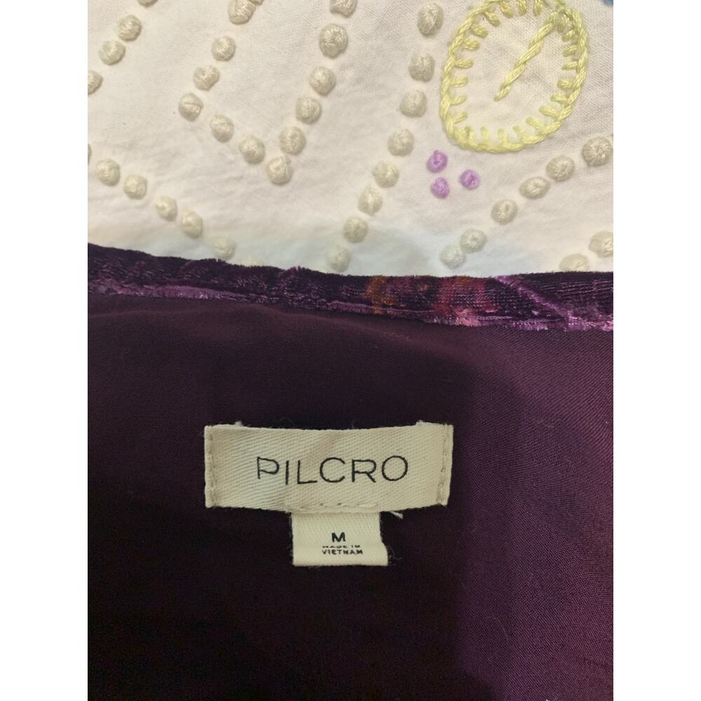 Anthropologie Pilcro Women's Size M The Keira Velvet Button Up Shirt Long Sleeve - Picture 7 of 11